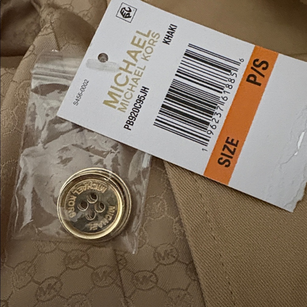 Michael Kors Short Double-Breasted Trench Coat Petite Small - Picture 10 of 13